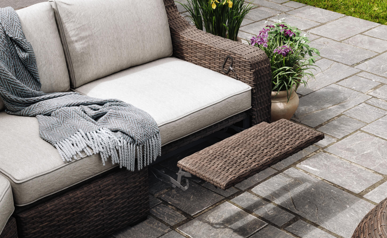 Raymour and top flanigan outdoor sectional