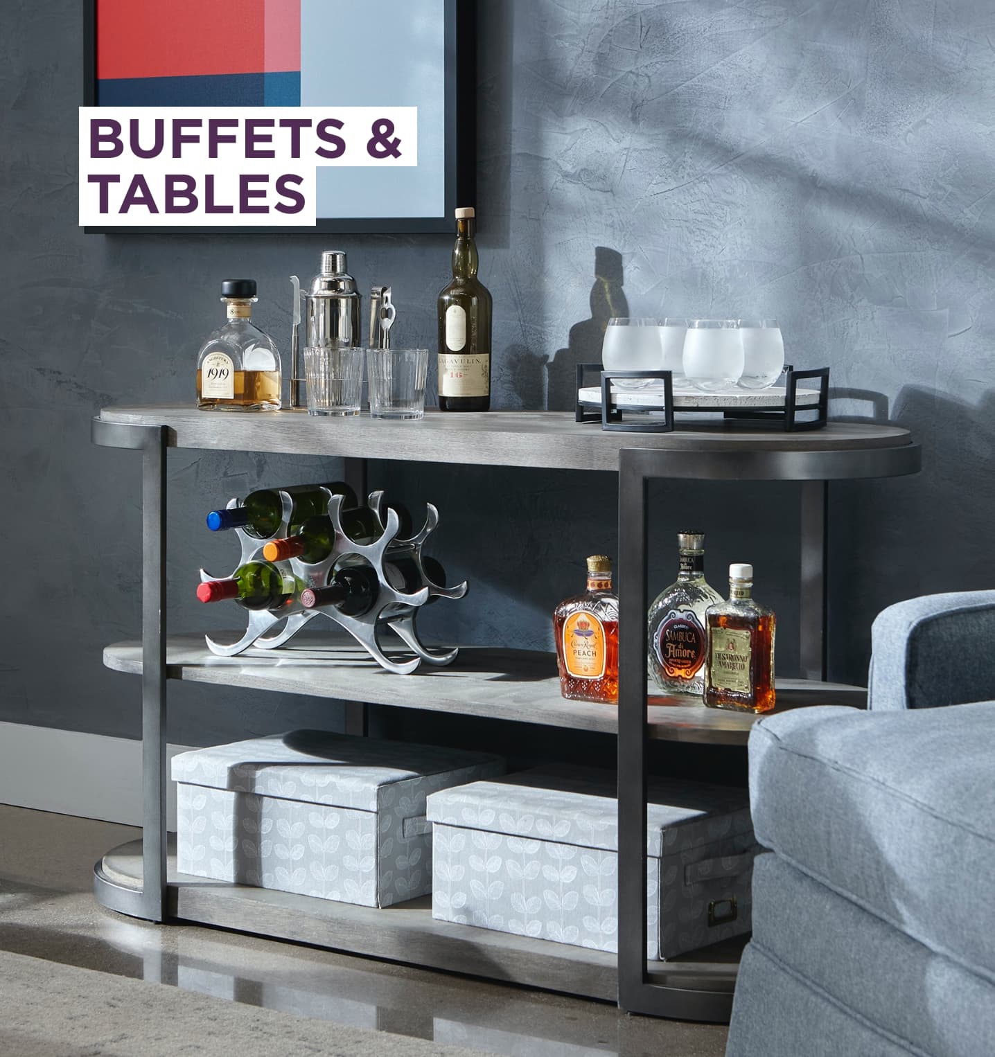 Fxings on a dining room buffet