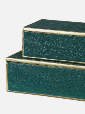 KARIS EMERALD GREEN BOXES