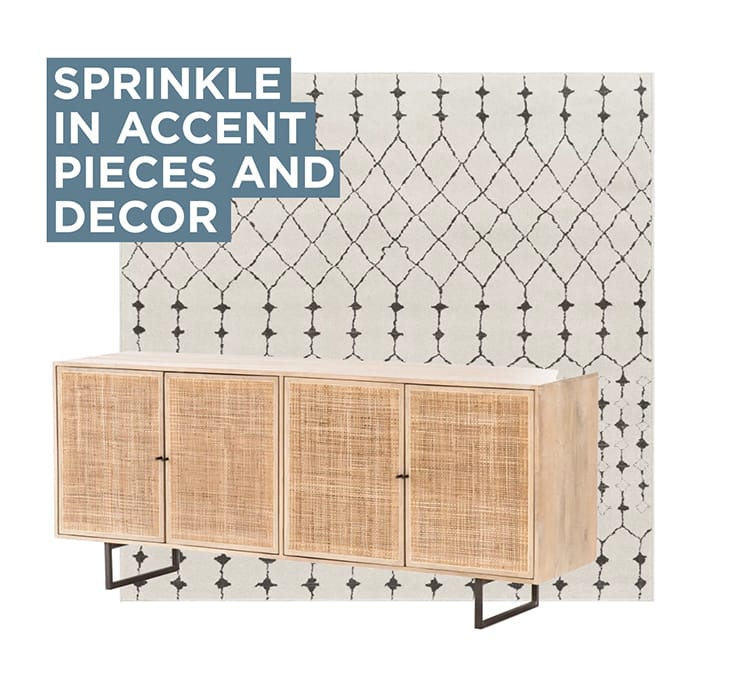 Sprinkle in accent pieces and decor