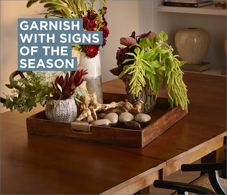 Garnish with signs of the season