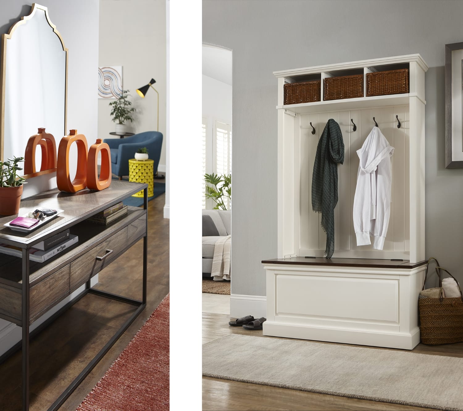 Side Table & Hall-tree