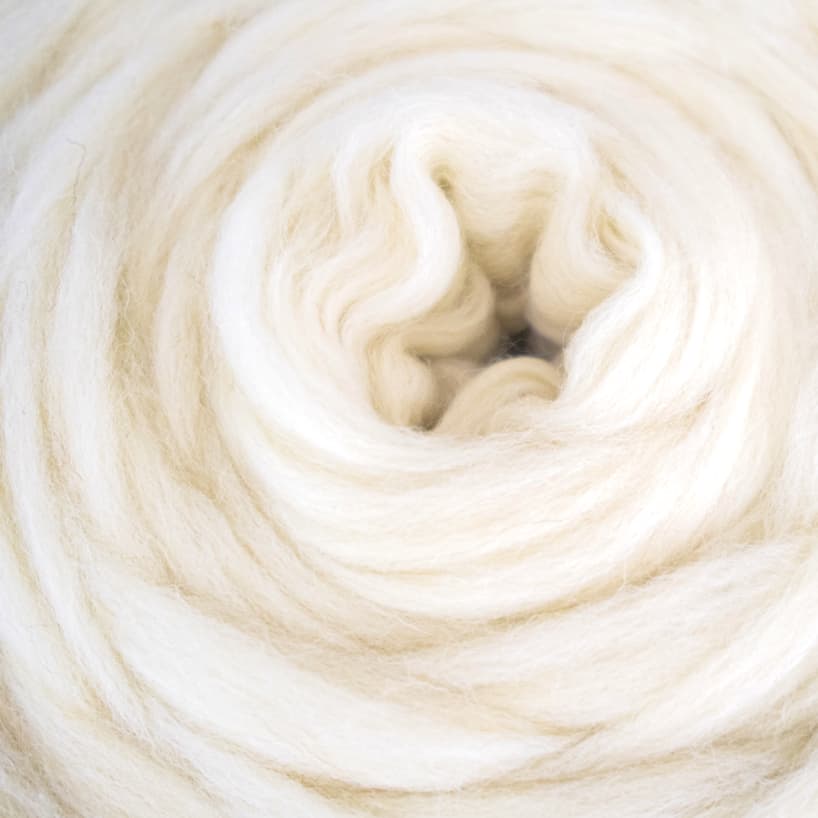 bundle of rolled wool
